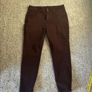 Maurices Maroon Skinny Pants Large - Short